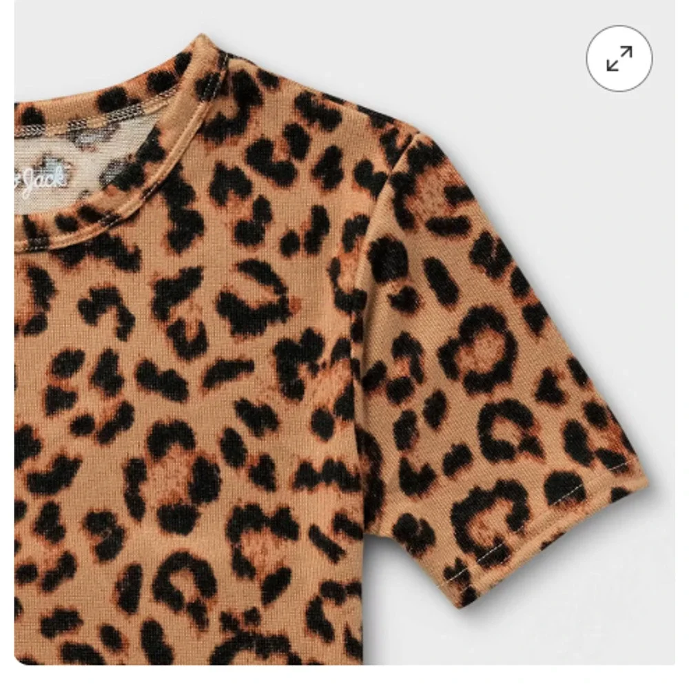 CAT + JACK | GIRLS 2 PIECE PJ SET | LEOPARD PRINT | SIZE 10